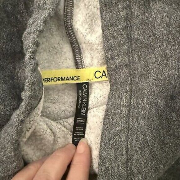 Calvin Klein Performance Crop Pullover Sweatshirt Cowl Neck Womens Small Grey - Picture 11 of 11